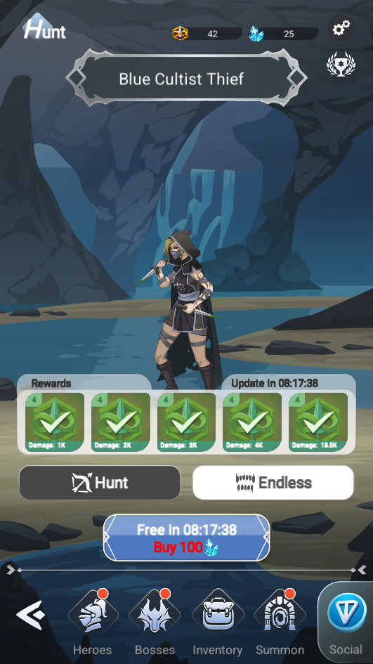 Endless screen